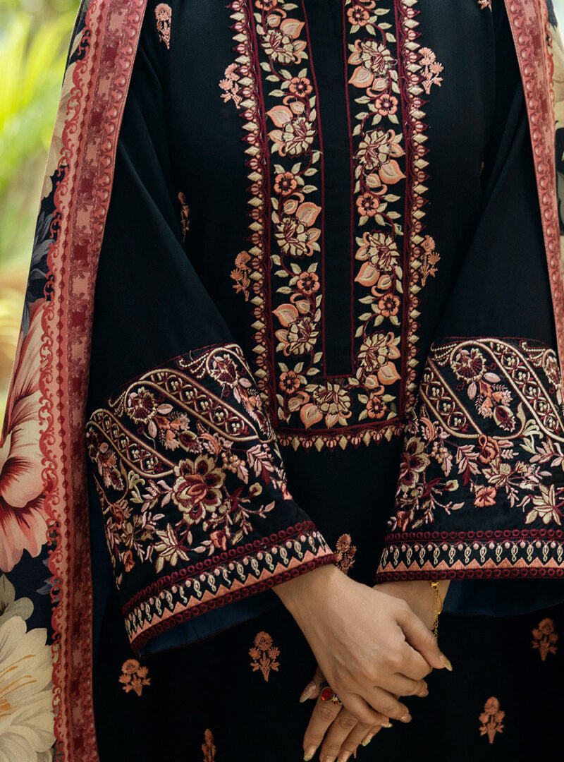Zainab Chotani 285 – Premium Dhanak Suit with Heavy Embroidery & Wool Dupatta
