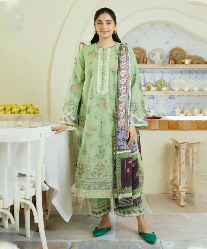 3PCS Dhanak Embroidered Shirt