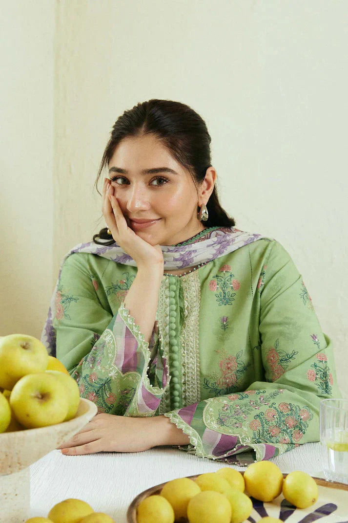 3PCS Dhanak Embroidered Shirt