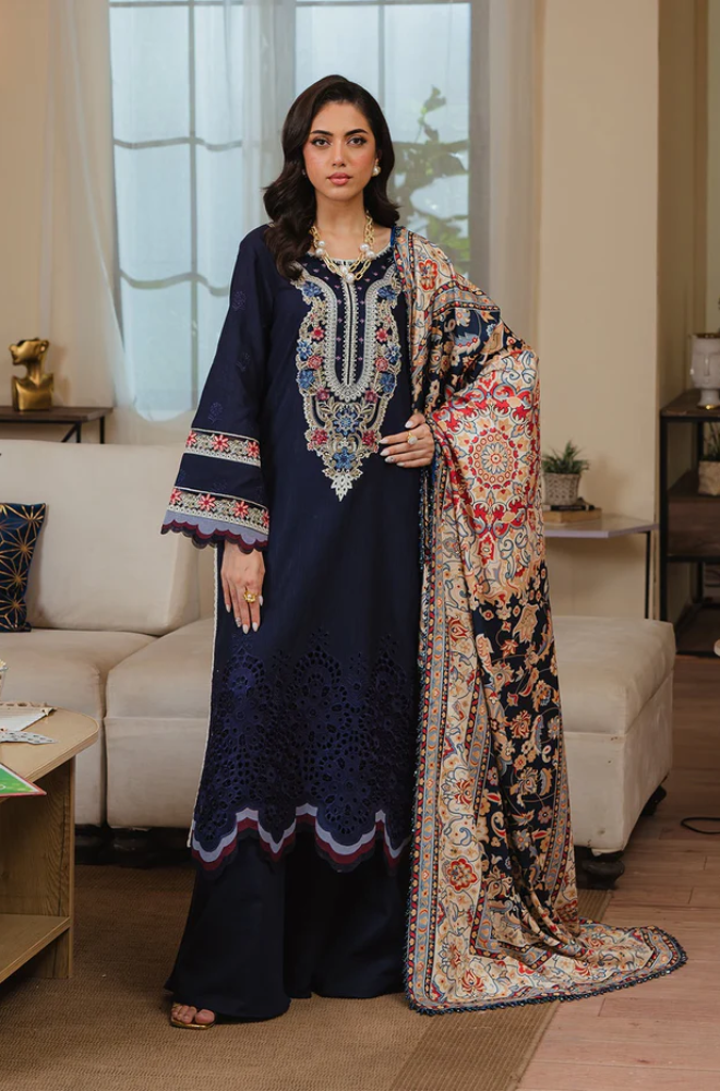 Embroidered Winter 3PC Suit