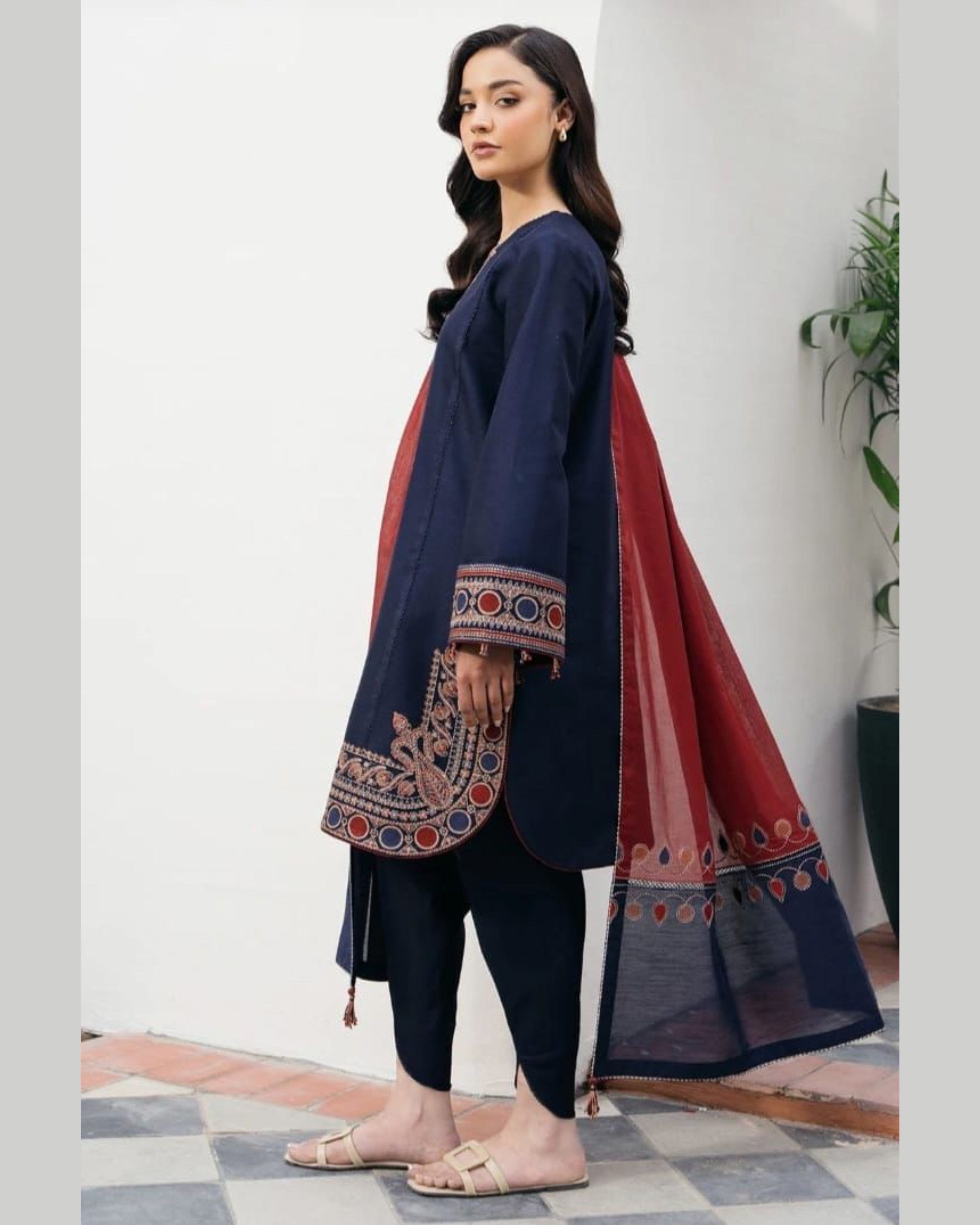 Jazmin 321 – Premium Dhanak Suit with Full Heavy Embroidery