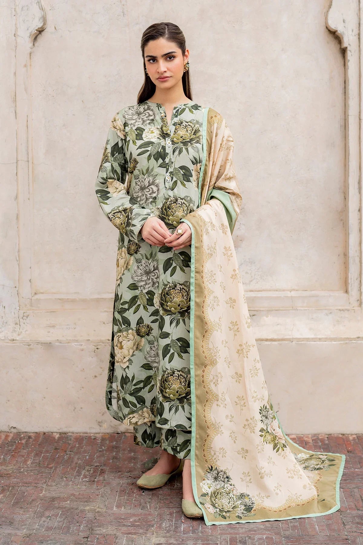 Baroque Swiss-Viscous With Bamber Duppata