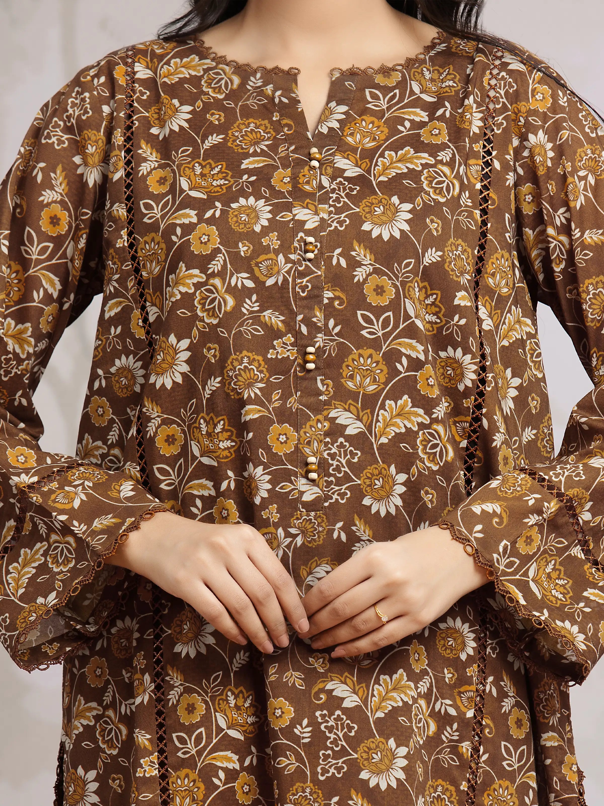 edenrobe-Linen With Linen Duppata