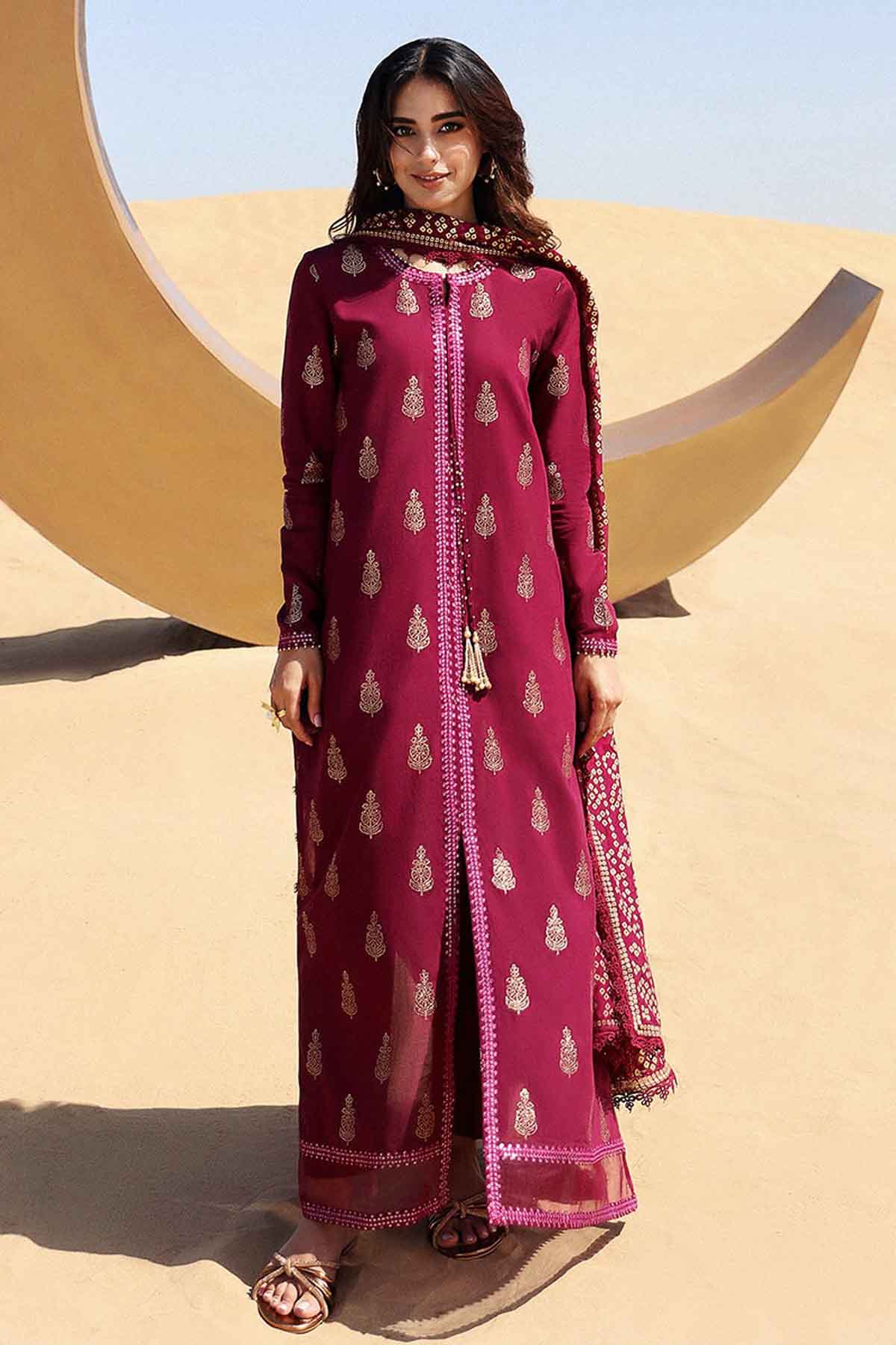 Crimson - 3pc JACQUARD Suit
