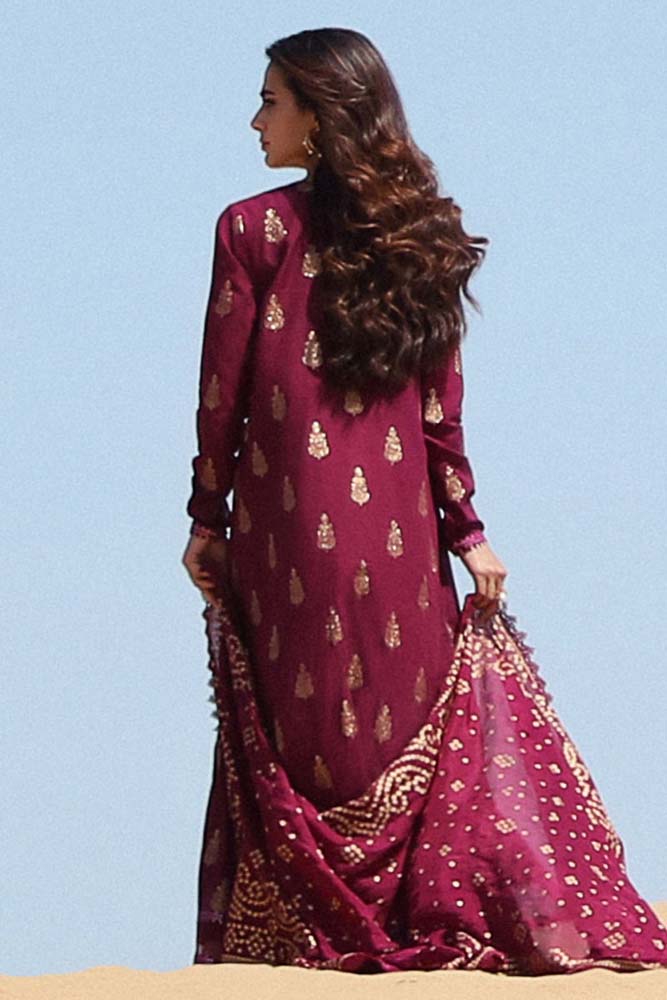 Crimson - 3pc JACQUARD Suit