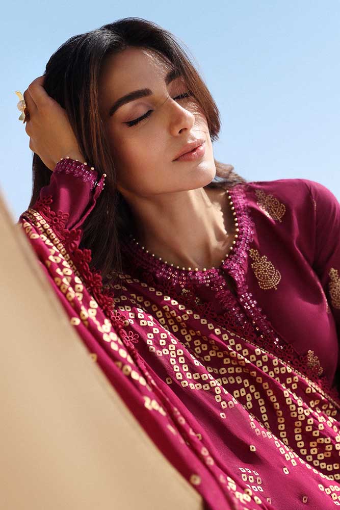 Crimson - 3pc JACQUARD Suit