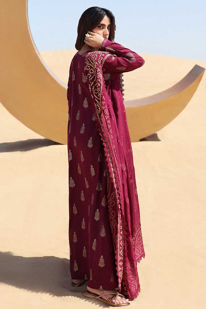 Crimson - 3pc JACQUARD Suit