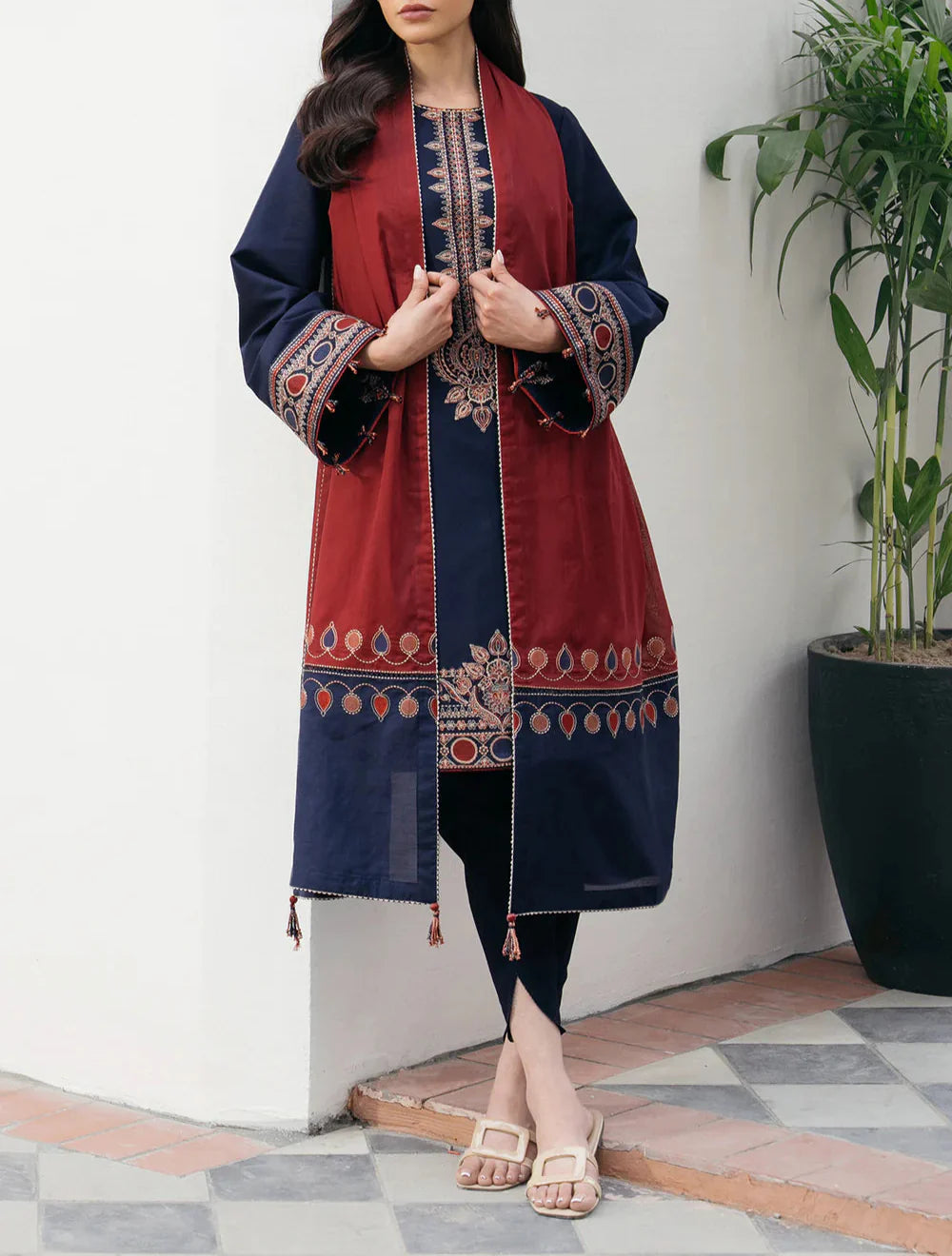 Jazmin 321 – Premium Dhanak Suit with Full Heavy Embroidery