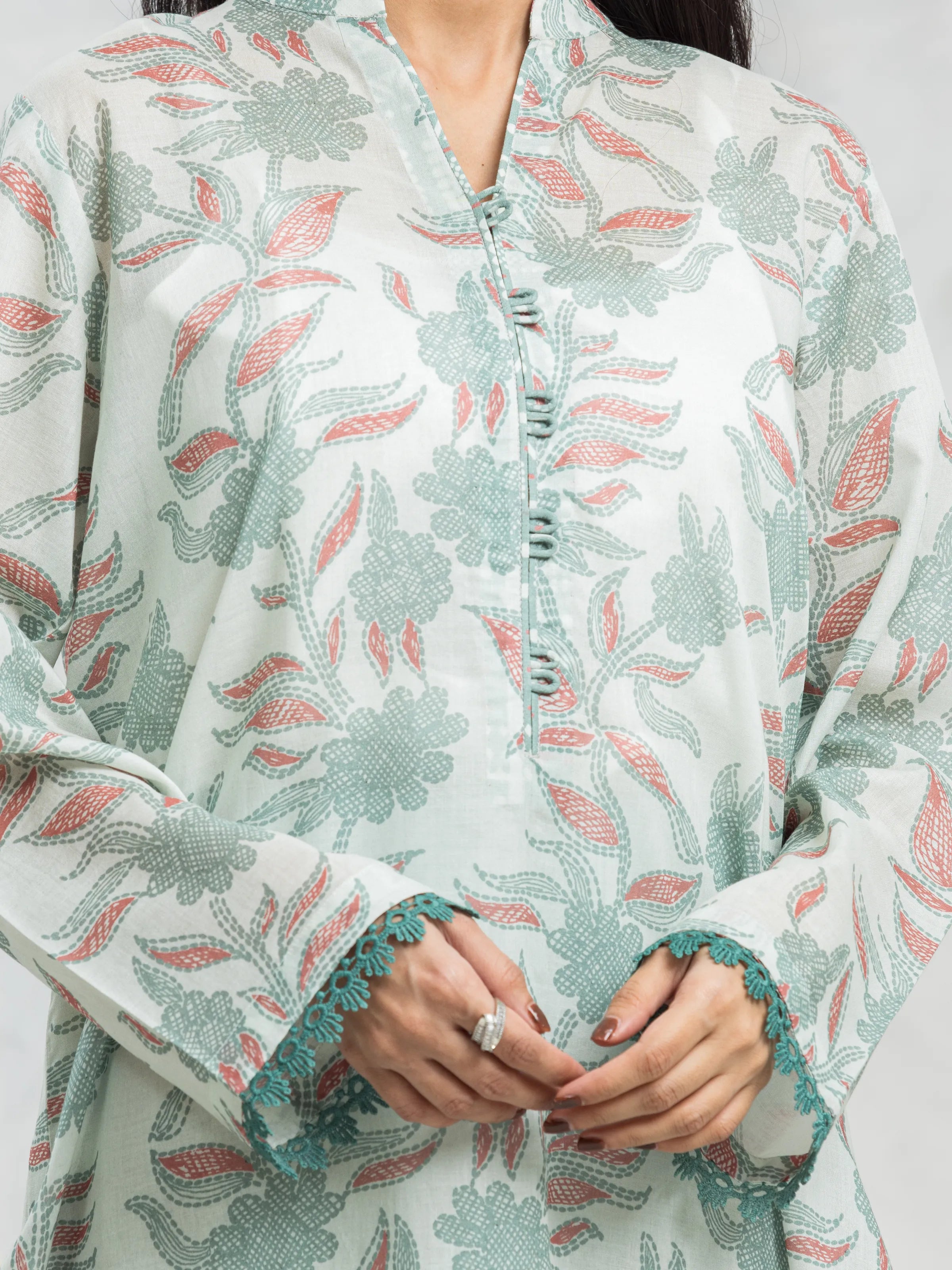 Edenrobe-Linen With Linen Dupatta