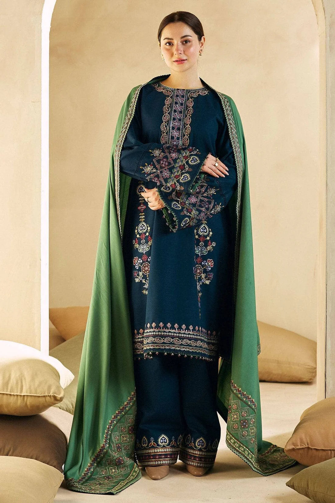 Zara Shahjahan Premium Dhanak – Unstitched 3PC Dress