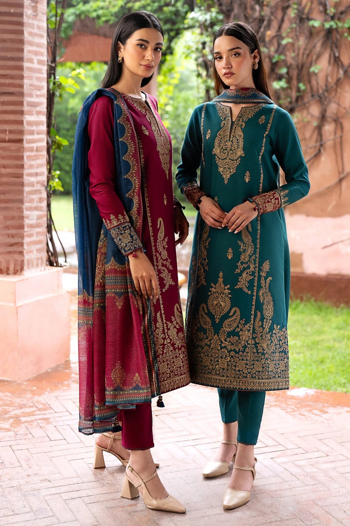 JAZMIN - 3PC KHADDAR EMBROIDERED SHIRT