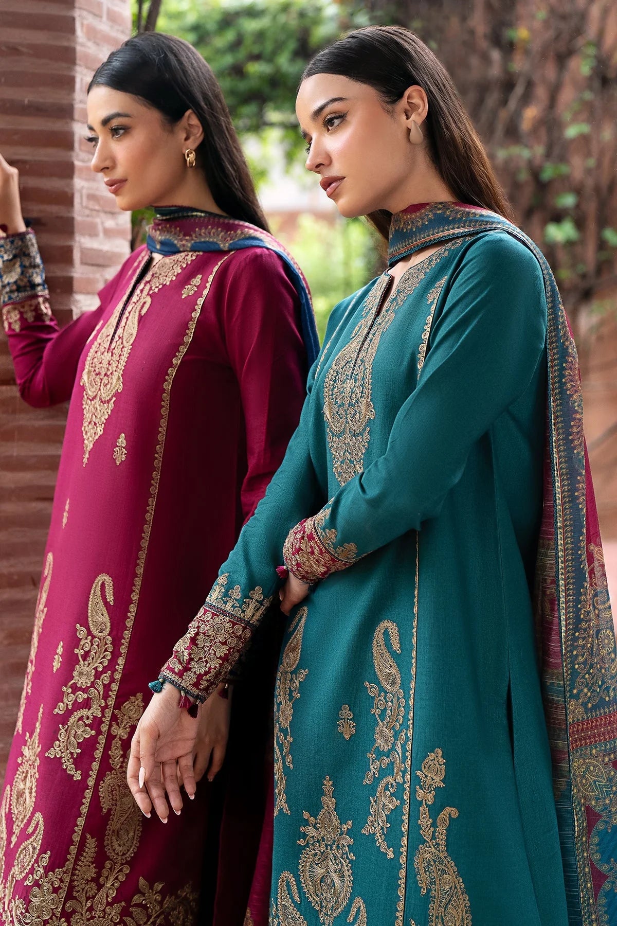 JAZMIN - 3PC KHADDAR EMBROIDERED SHIRT