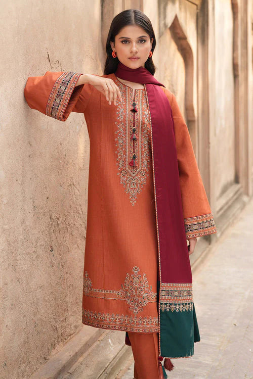 Jazmin 268 – Elegant Pure Dhanak Embroidered Suit with Dhanak Dupatta