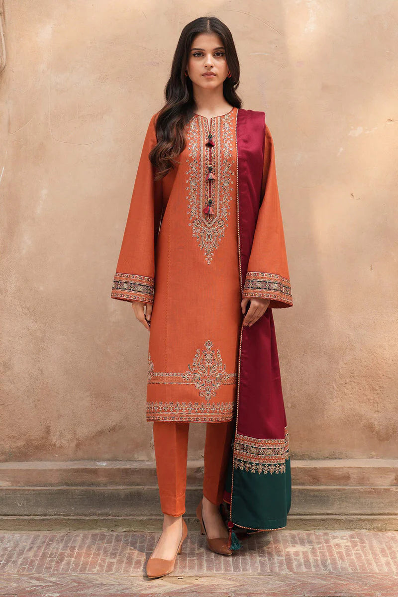 Jazmin 268 – Elegant Pure Dhanak Embroidered Suit with Dhanak Dupatta