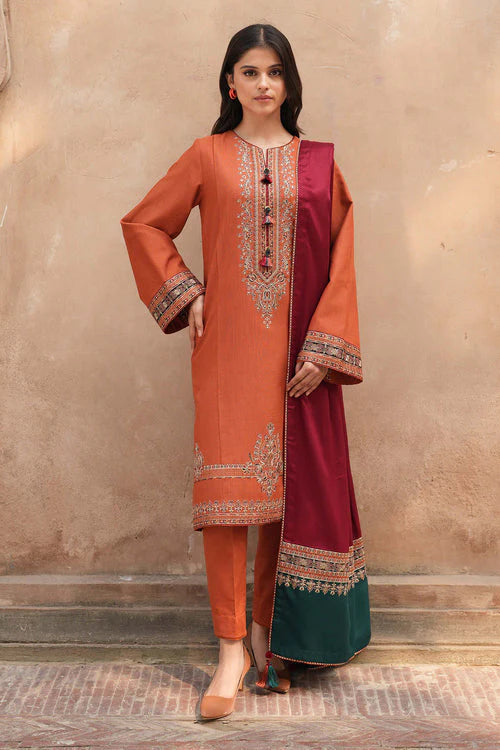 Jazmin 268 – Elegant Pure Dhanak Embroidered Suit with Dhanak Dupatta