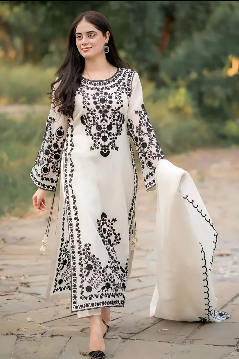 Jazmin Lawn 3PC Embroidered