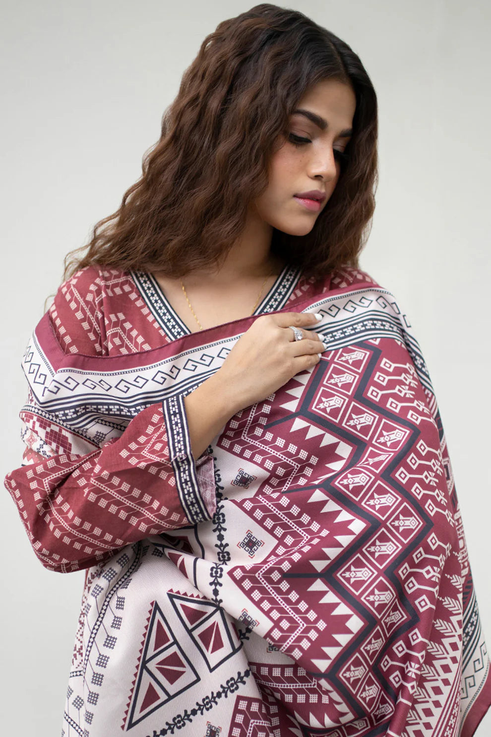 Kurta Dupatta-Linen With Linen Duppata