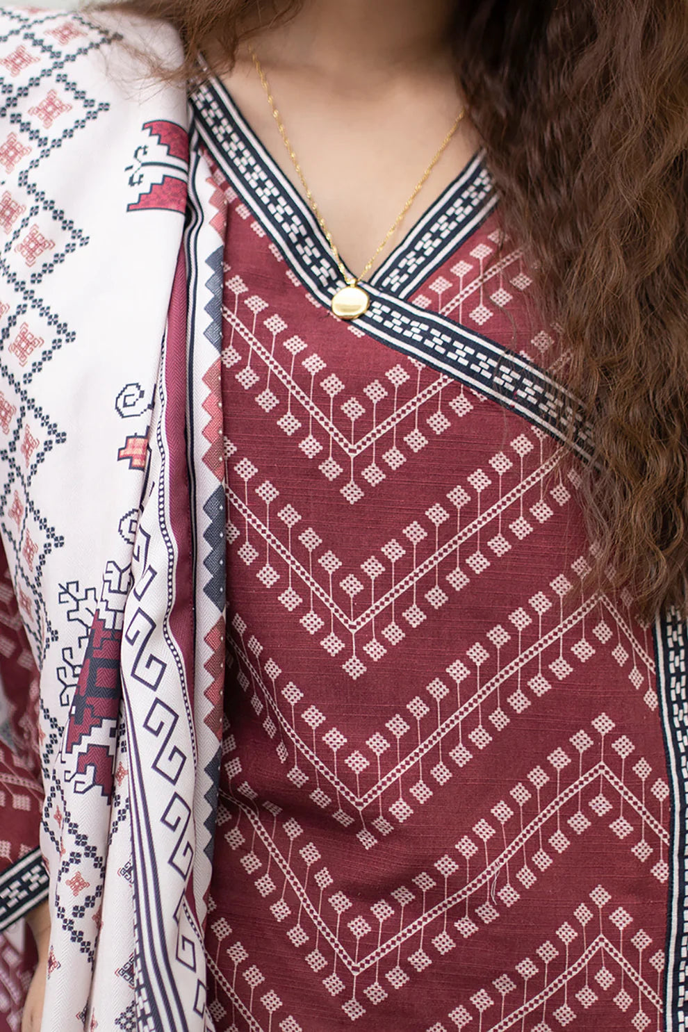 Kurta Dupatta-Linen With Linen Duppata