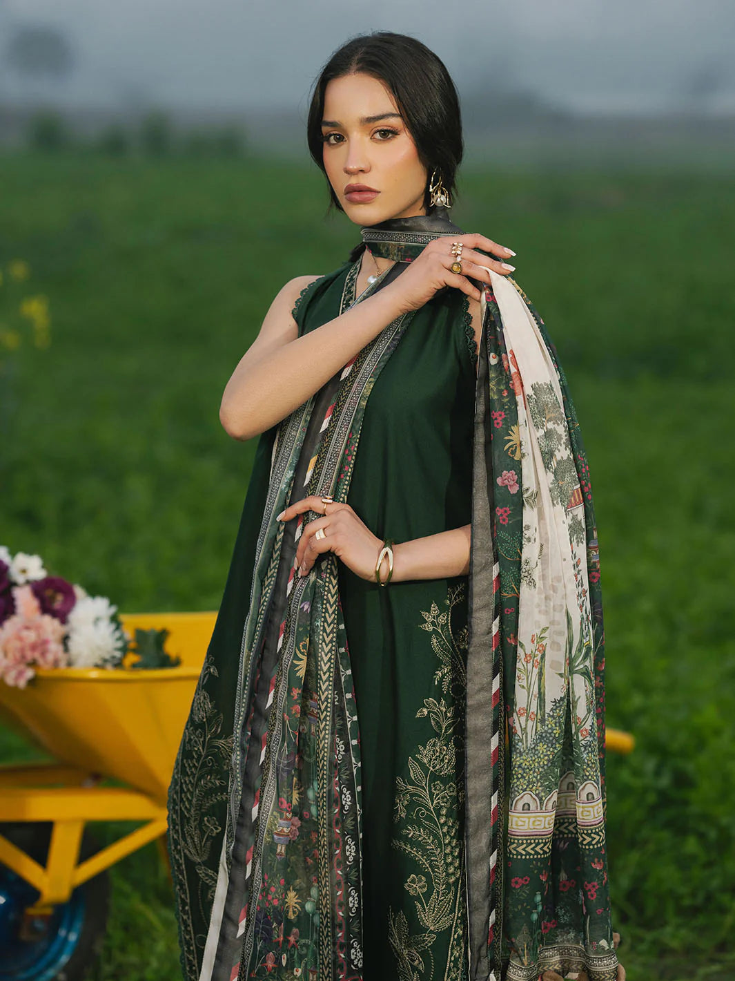 LAALAIN - 3pc Lawn Embroidered Suit