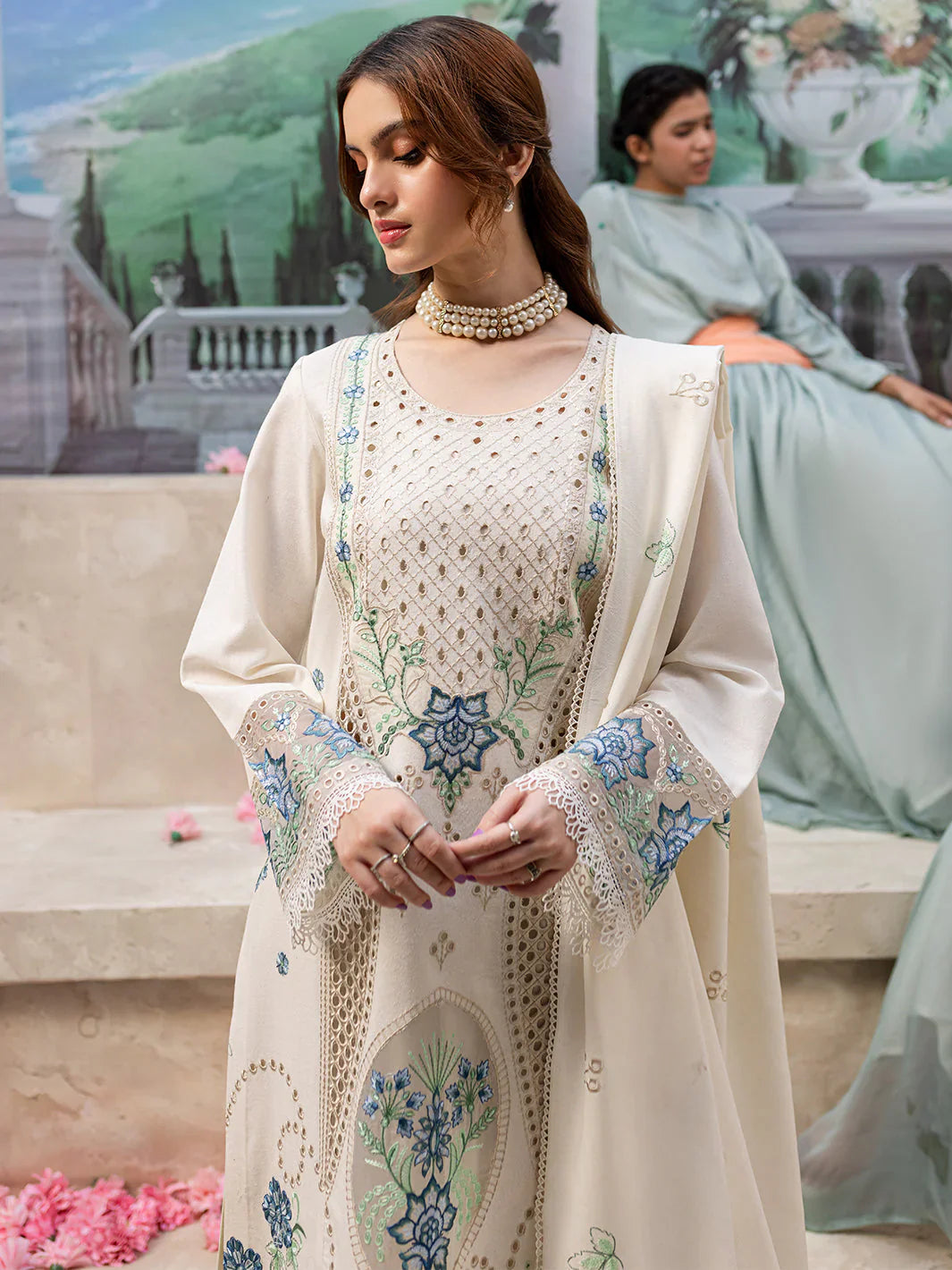 MAHNUR - 3pc Lawn Embroidered Suit