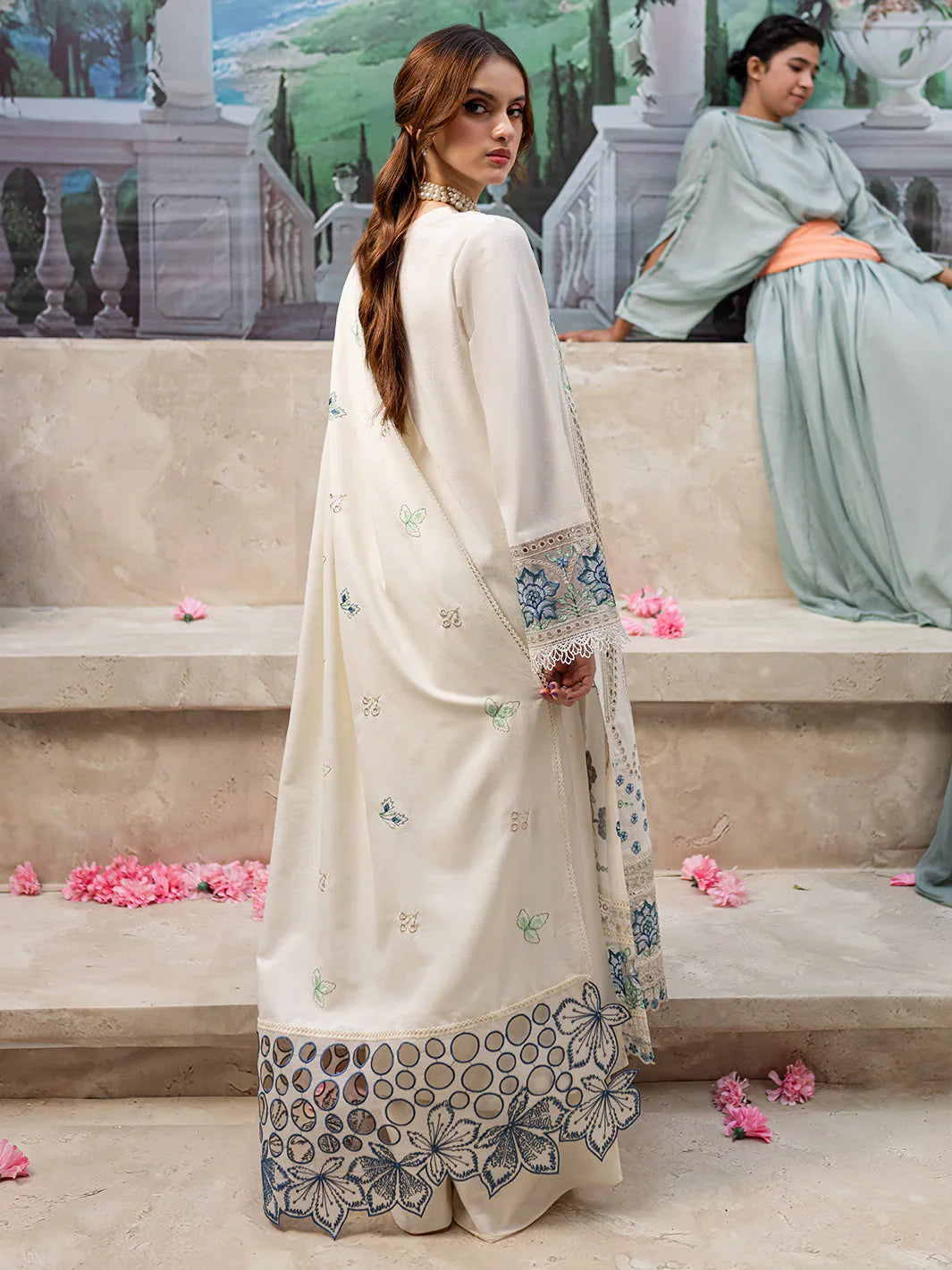 MAHNUR - 3pc Lawn Embroidered Suit