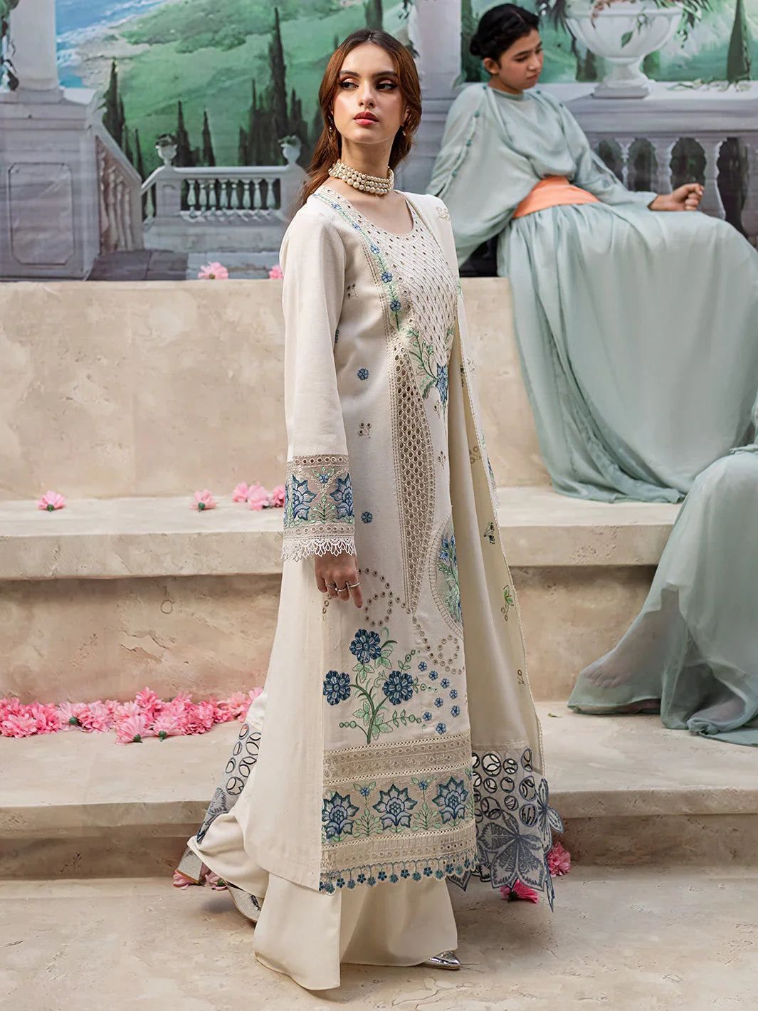 MAHNUR - 3pc Lawn Embroidered Suit