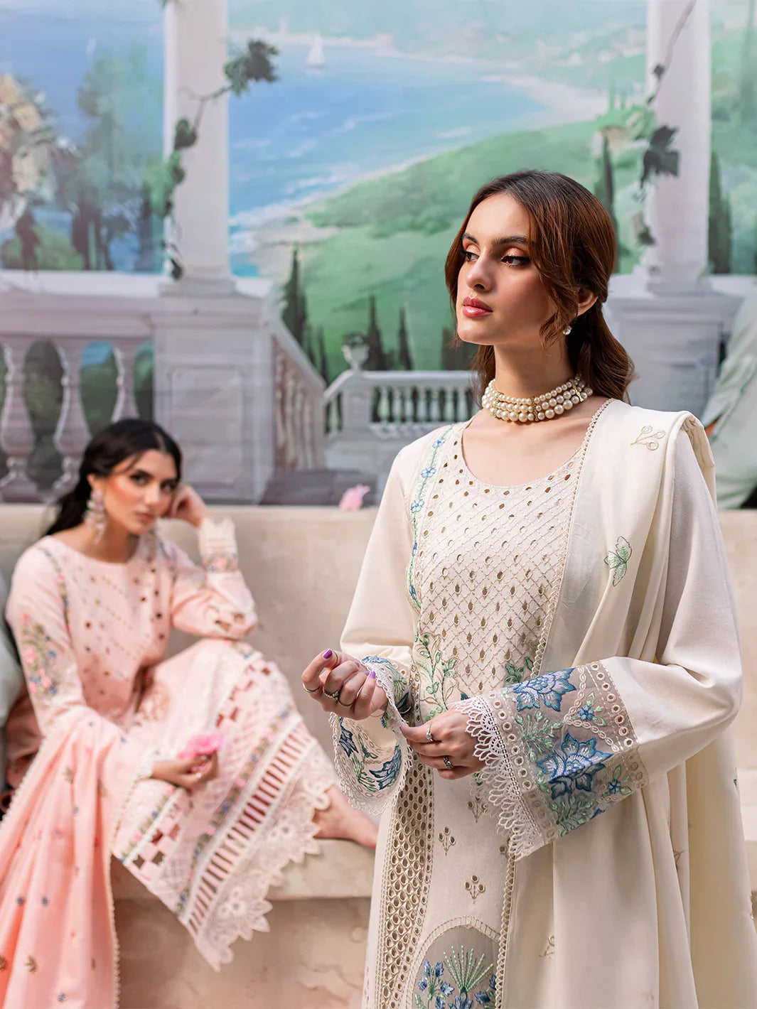 MAHNUR - 3pc Lawn Embroidered Suit