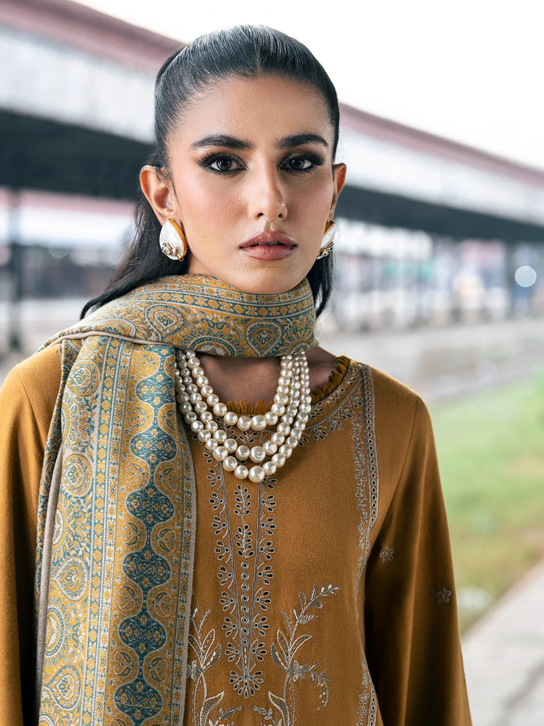 Heavy Embroidered 3PC Winter Suit