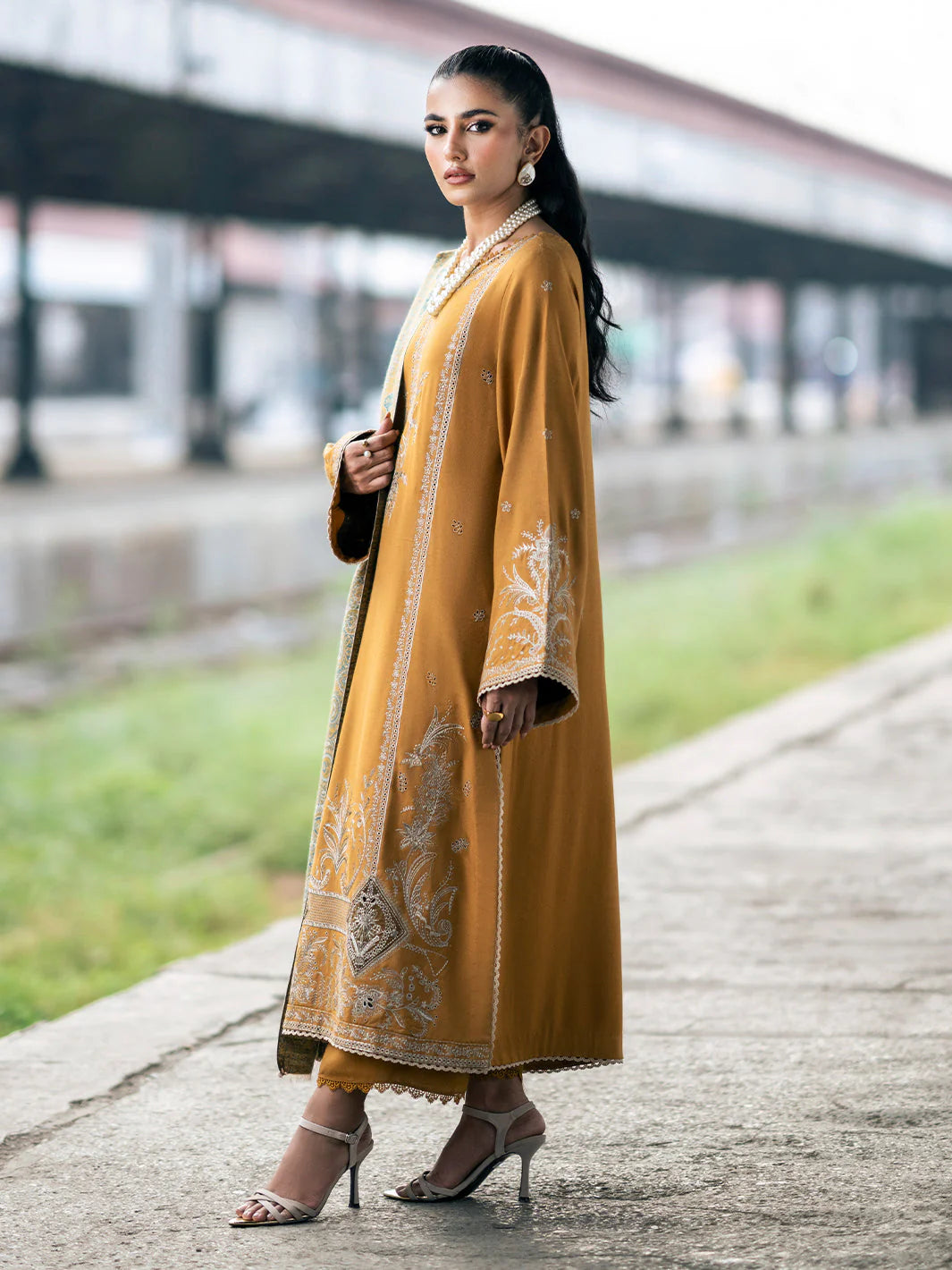 Heavy Embroidered 3PC Winter Suit