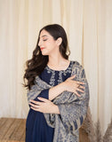Dhanak Embroidered 3-Piece with Digital Wool Shawl