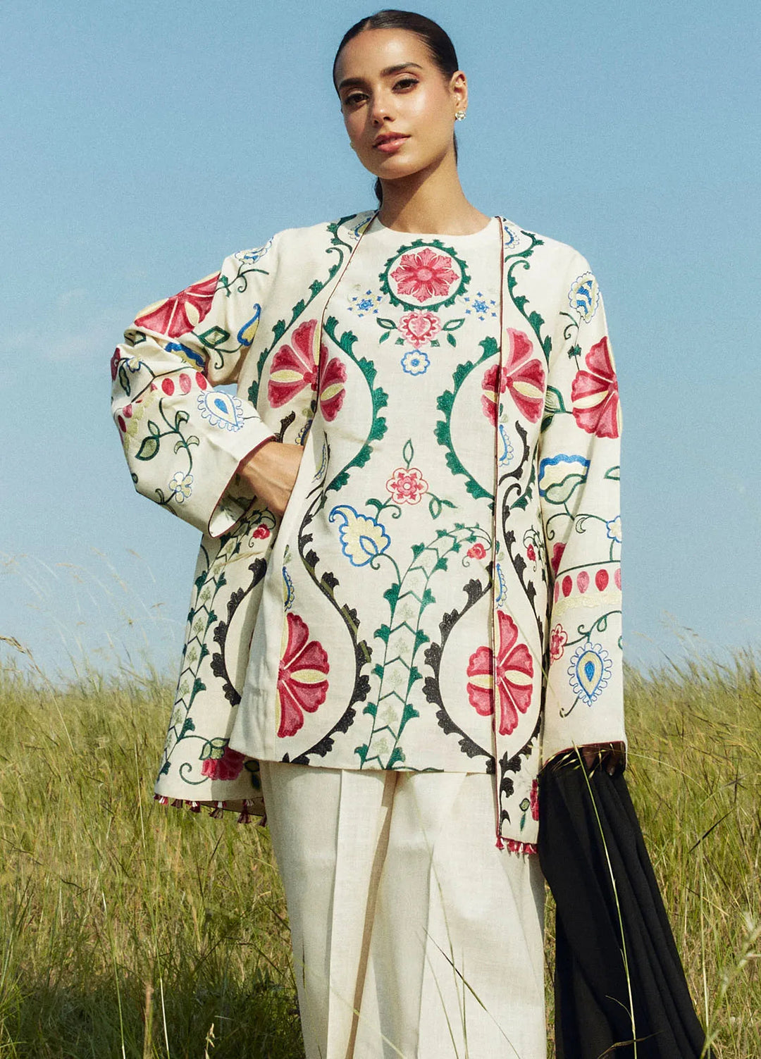COCO by Zara Shahjahan – Luxury Embroidered DHANAK Winter Suit