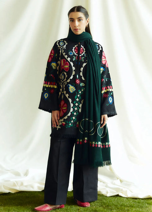 COCO by Zara Shahjahan – Luxury Embroidered DHANAK Winter Suit