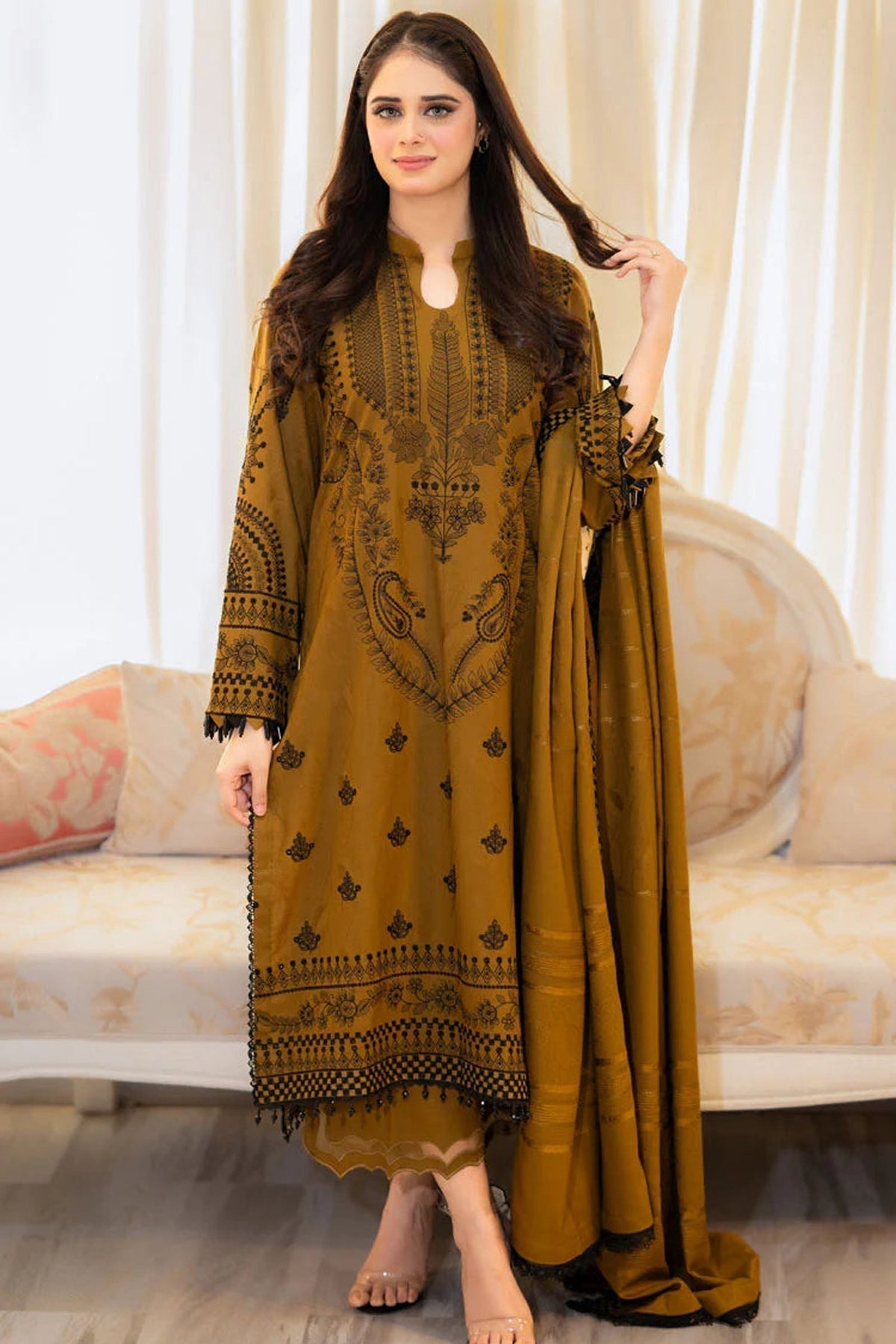 Urge 290 – Pure  DHANAK Luxury Embroidered Winter Suit