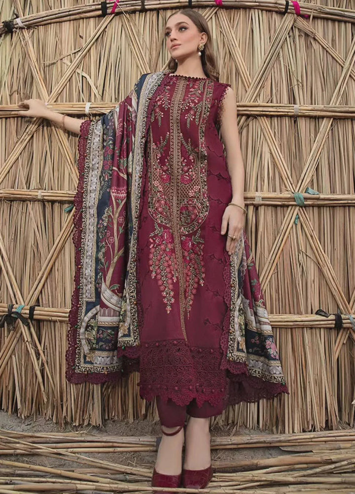 Premium 3PC Dhanak Suit with Full Heavy Embroidery & Digital Wool Shawl – Winter 2025
