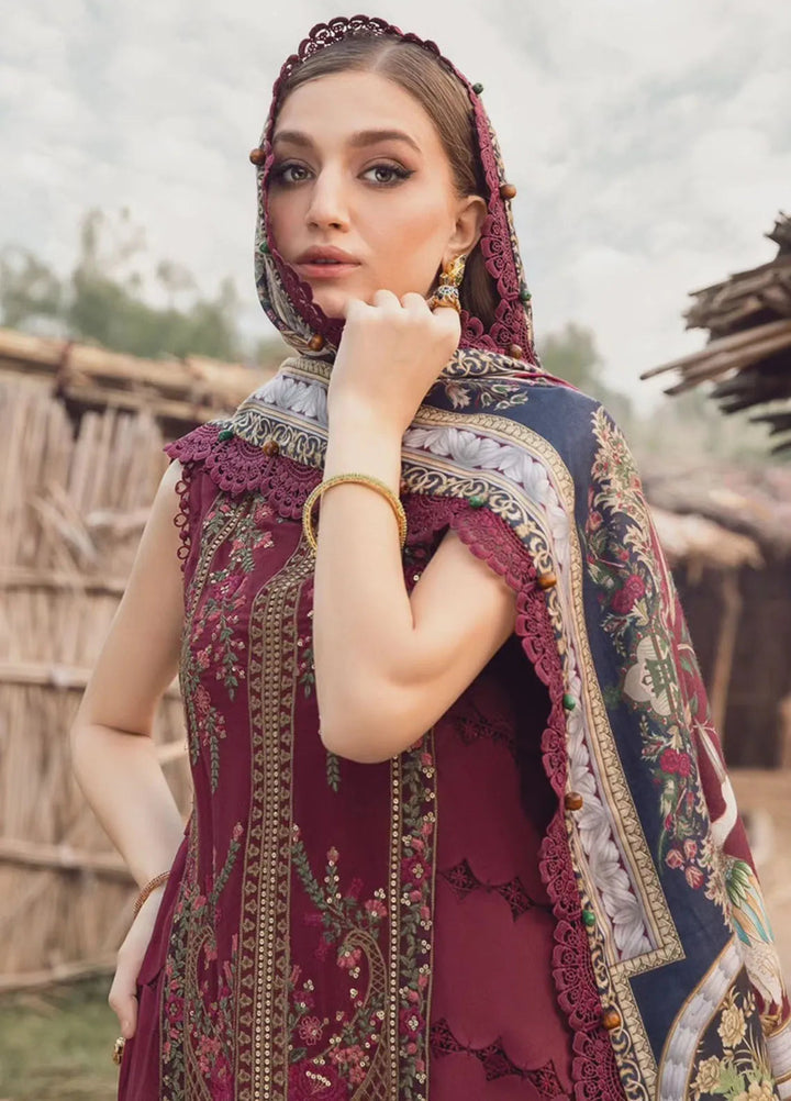 Premium 3PC Dhanak Suit with Full Heavy Embroidery & Digital Wool Shawl – Winter 2025
