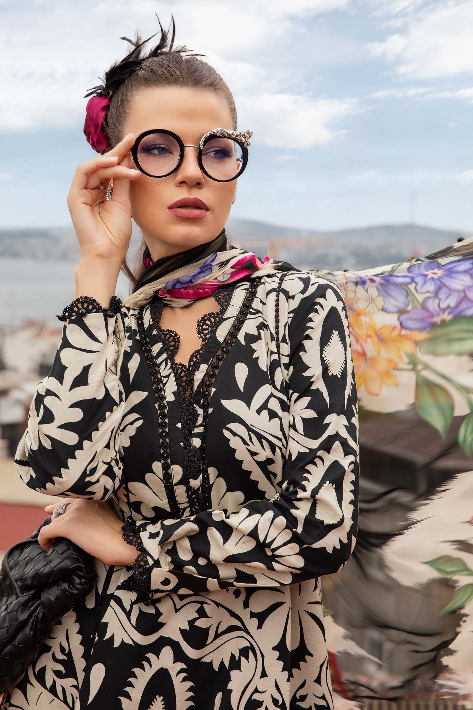 Maria.B-Linen With Linen Dupatta